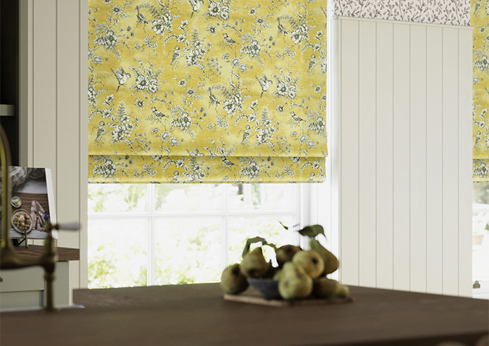 Finch Toile, Buttercup - Roman Blind - Image 5